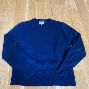 J. Crew Women’s Classic Fit 100% Cashmere Navy Sweater in Size S